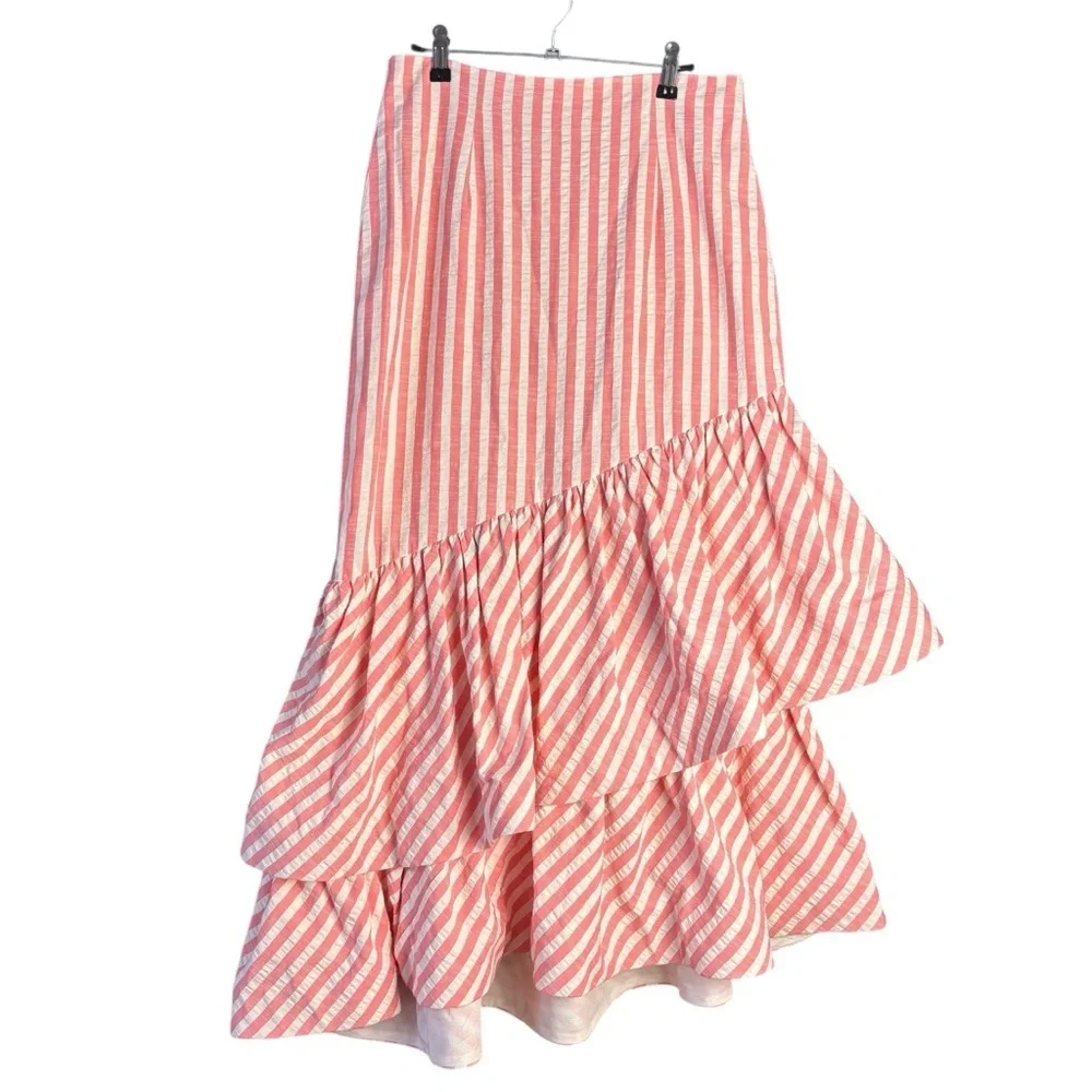 Cara Cara Terra Pink/Ivory Seersucker Skirt – Sz 8 (NWT)